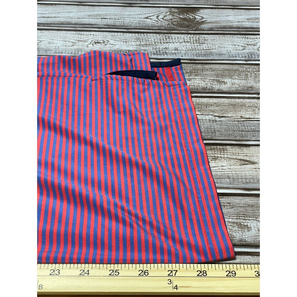 RLX Men's‎ Golf Polo Red Blue Stripes Logo Size M EUC - Picture 7 of 7